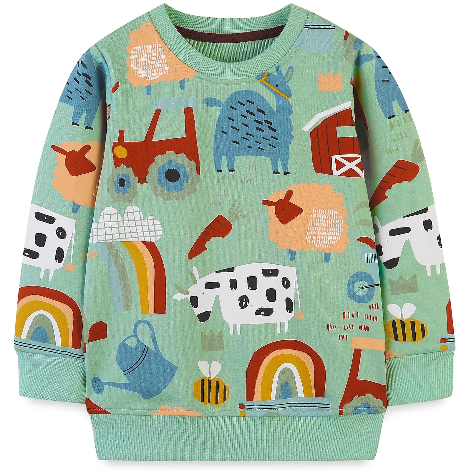 Hongshilian Unisex Kids Cute Cartoon Cotton Sweater Shirt
