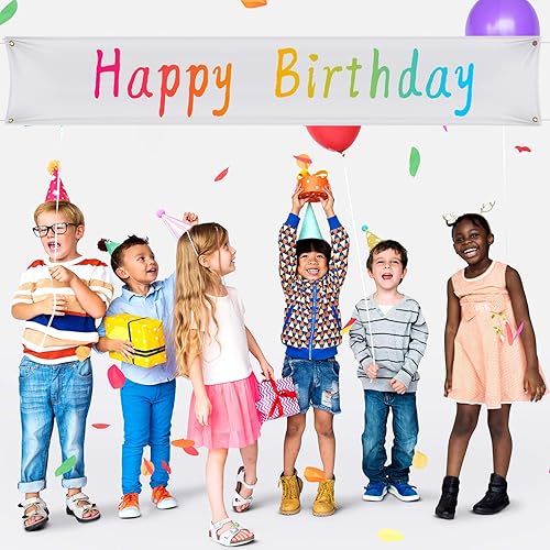 Vista 18 de Pancarta grande y letreros en blanco de poliéster, tela Oxford, pancarta con cuerda colgante para pared interior, exterior, fácil de colgar