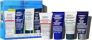 Kiehl's Men's Skincare Routine and Shaving Kit Gift Set, $92 Value, Includes Face Wash, Shaving Cream, After Shave, and Moisturizer, Grooming Gift Set formulated for all Skin Types