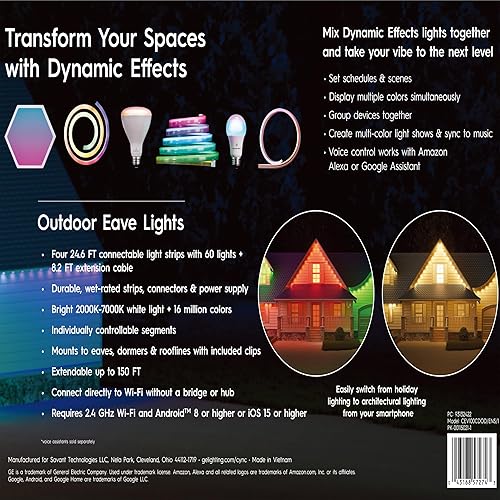 Miniatura 2 de Cync Luces de alero inteligente para exteriores de efectos dinámicos de 100 pies