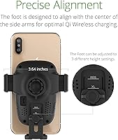 Vista 7 de iOttie Auto Sense Qi Cargador inalámbrico para automóvil + base de montaje adicional, sujeción automática de CD de carga inalámbrica y soporte