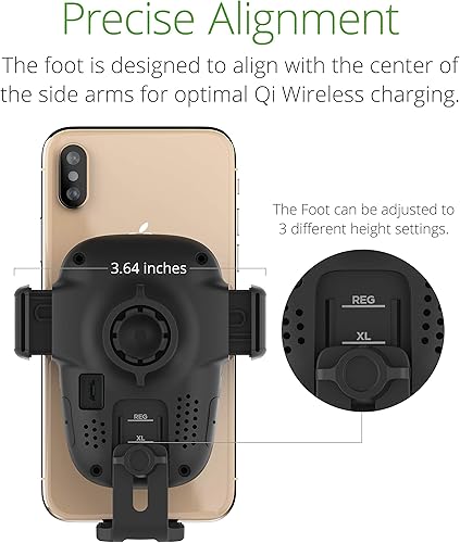 Miniatura 7 de iOttie Auto Sense Qi Cargador inalámbrico para automóvil + base de montaje adicional, sujeción automática de CD de carga inalámbrica y soporte de