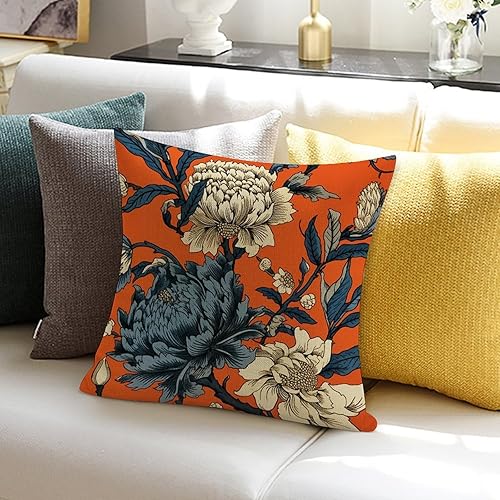 Vista 890 de ArogGeld Chinoiserie - Fundas de almohada escénicas asiáticas, estilo asiático, funda de almohada azul y verde Kelly, funda de cojín para decoración