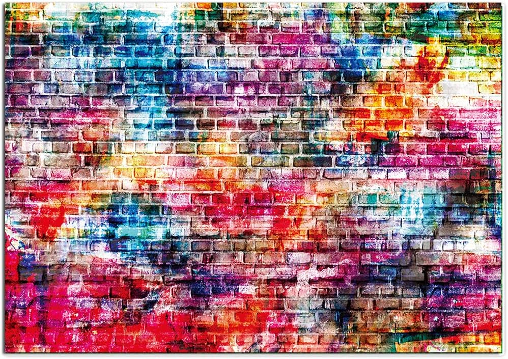 Buy Colorful Graffiti Brick Wall Backdrop Pictorial Photography Backdrop Online – Starbackdrop - View #5