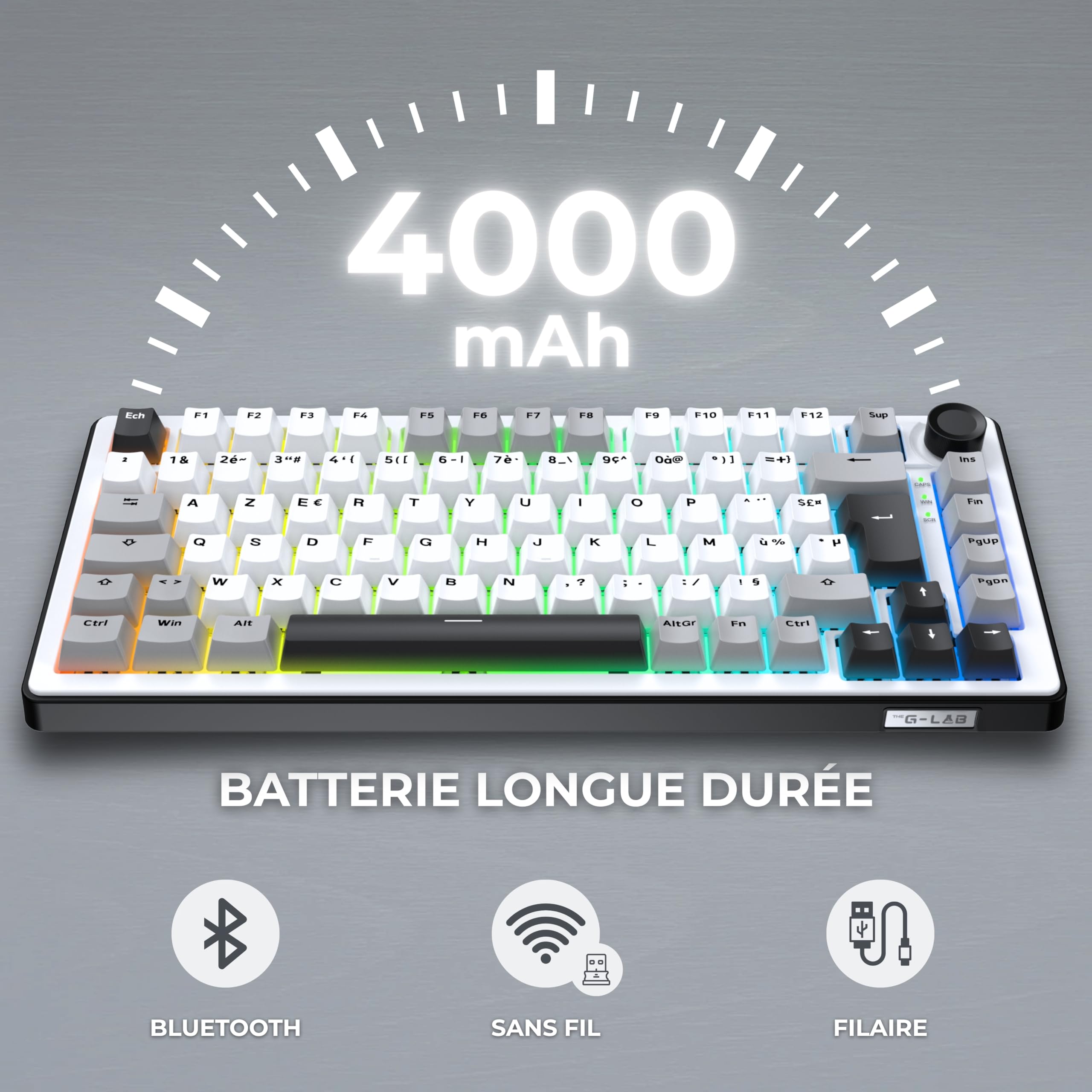 The G-Lab USB KEYZ Rubidium Clavier Mécanique Gaming AZERTY FR Haute Performance