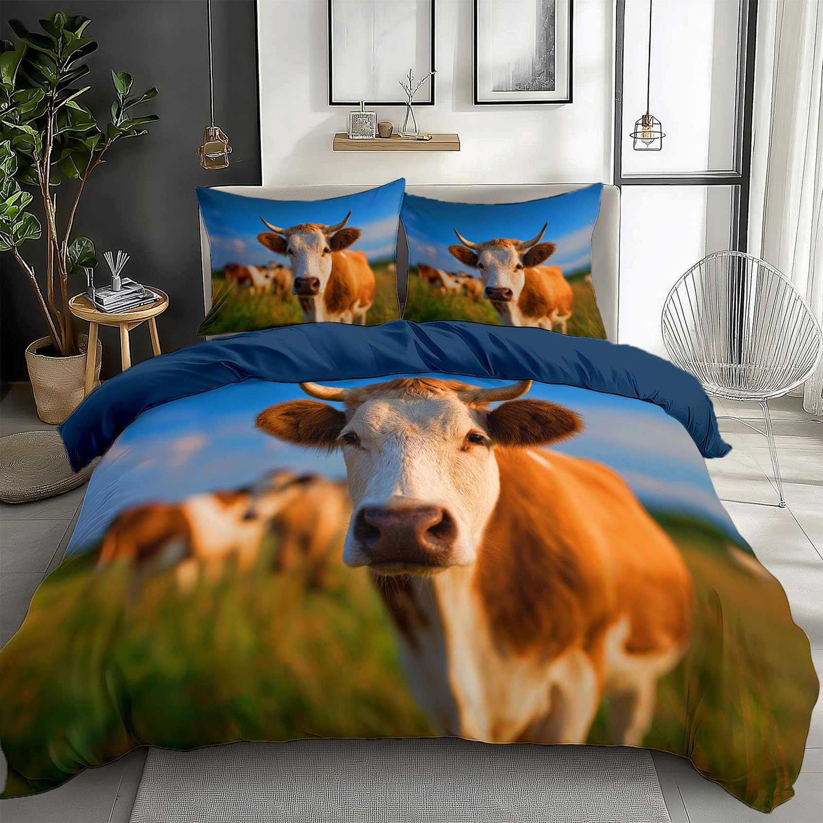 Juego de ropa de cama de 240 x 220 cm con funda de almohada, diseño de