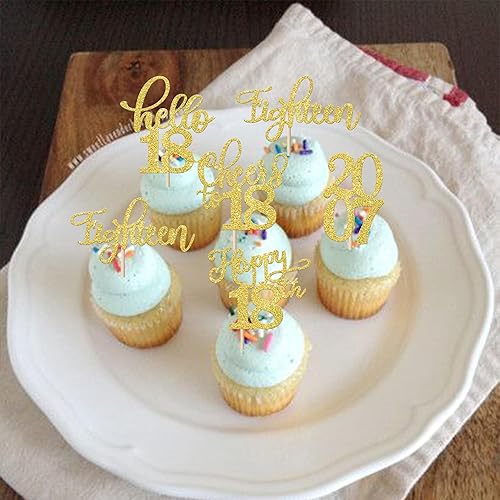 Miniatura 182 de Rsstarxi Paquete de 30 adornos para cupcakes de 15 cumpleaños con purpurina Mis Membrillo 15 desde 2010 Feliz 15º Cupcake Toppers Quince Cheers to