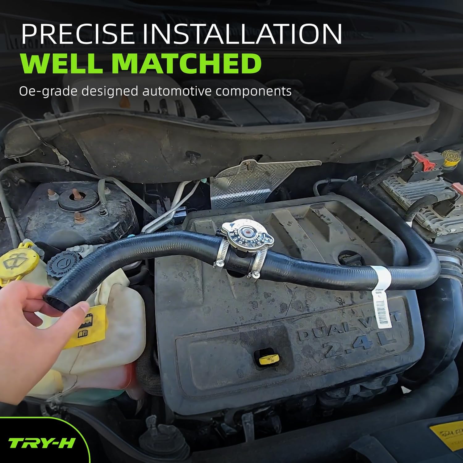 5058172AF Upper Radiator Coolant Hose Compatible with Jeep Patriot Compass 2007-2017 Dodge Caliber 2007-2012 Replacement for 5058172AE 5058172AH 5058172AF 5058172AG 5058172AI 5058172AJ