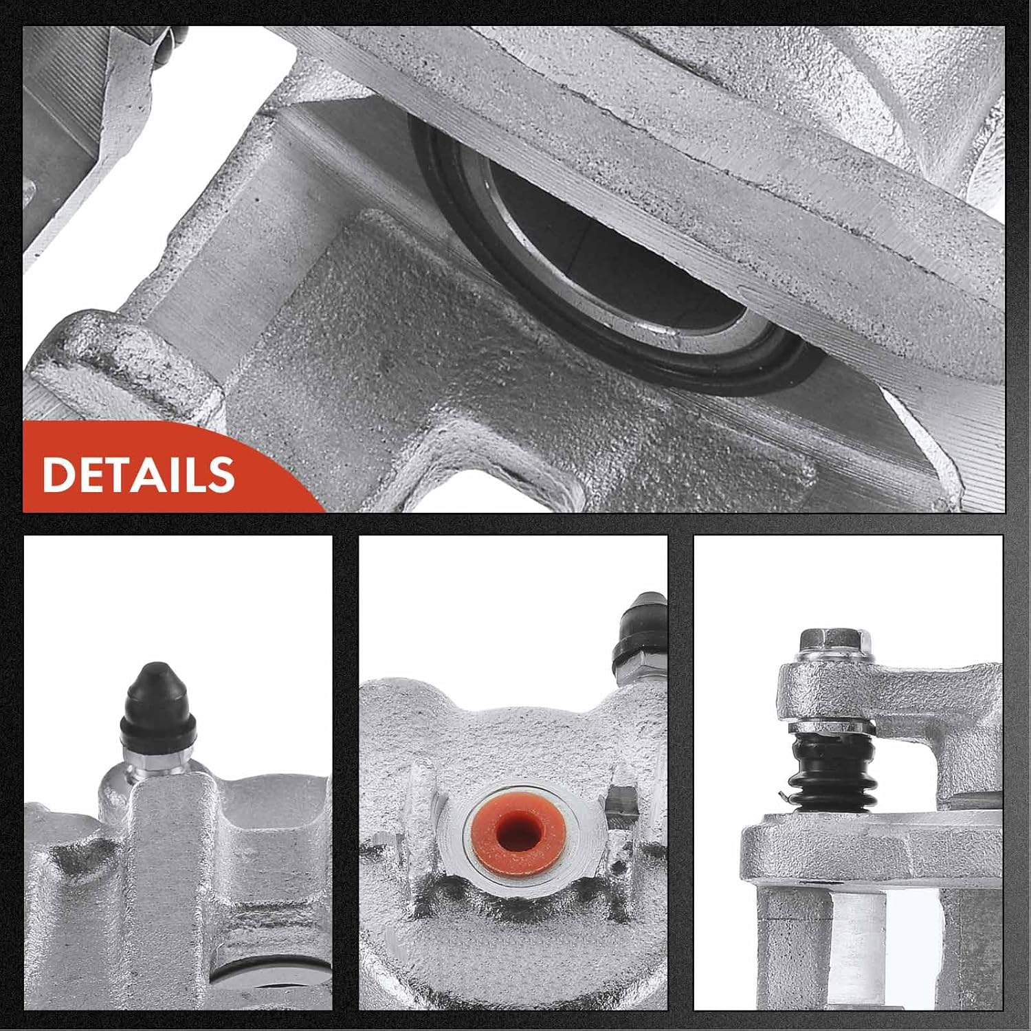 A-Premium Disc Brake Caliper Assembly with Bracket Compatible with Select Kia Models - Sorento 2003 2004 2005 2006, V6 3.5L - Rear Driver and Passenger Side, 2-PC Set