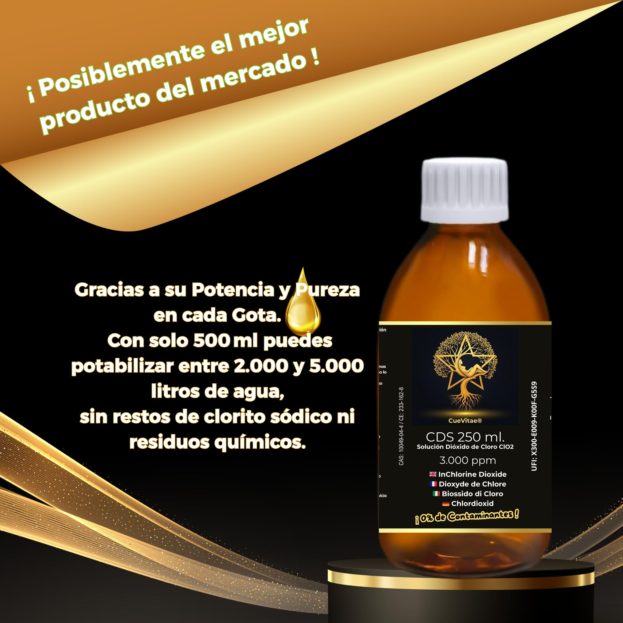 CDS 0,3% | Pack 2X250 ml | Solución Acuosa | Vidrio Ámbar