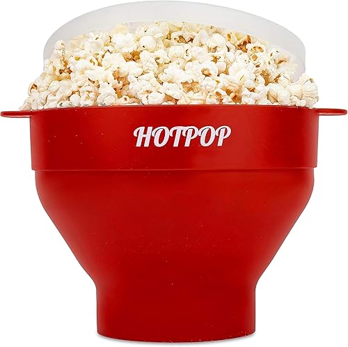 Miniatura 15 de El original Hotpop - Palomitas de maíz para microondas, máquina de palomitas de silicona, cuenco plegable sin BPA y apto para lavavajillas - 20