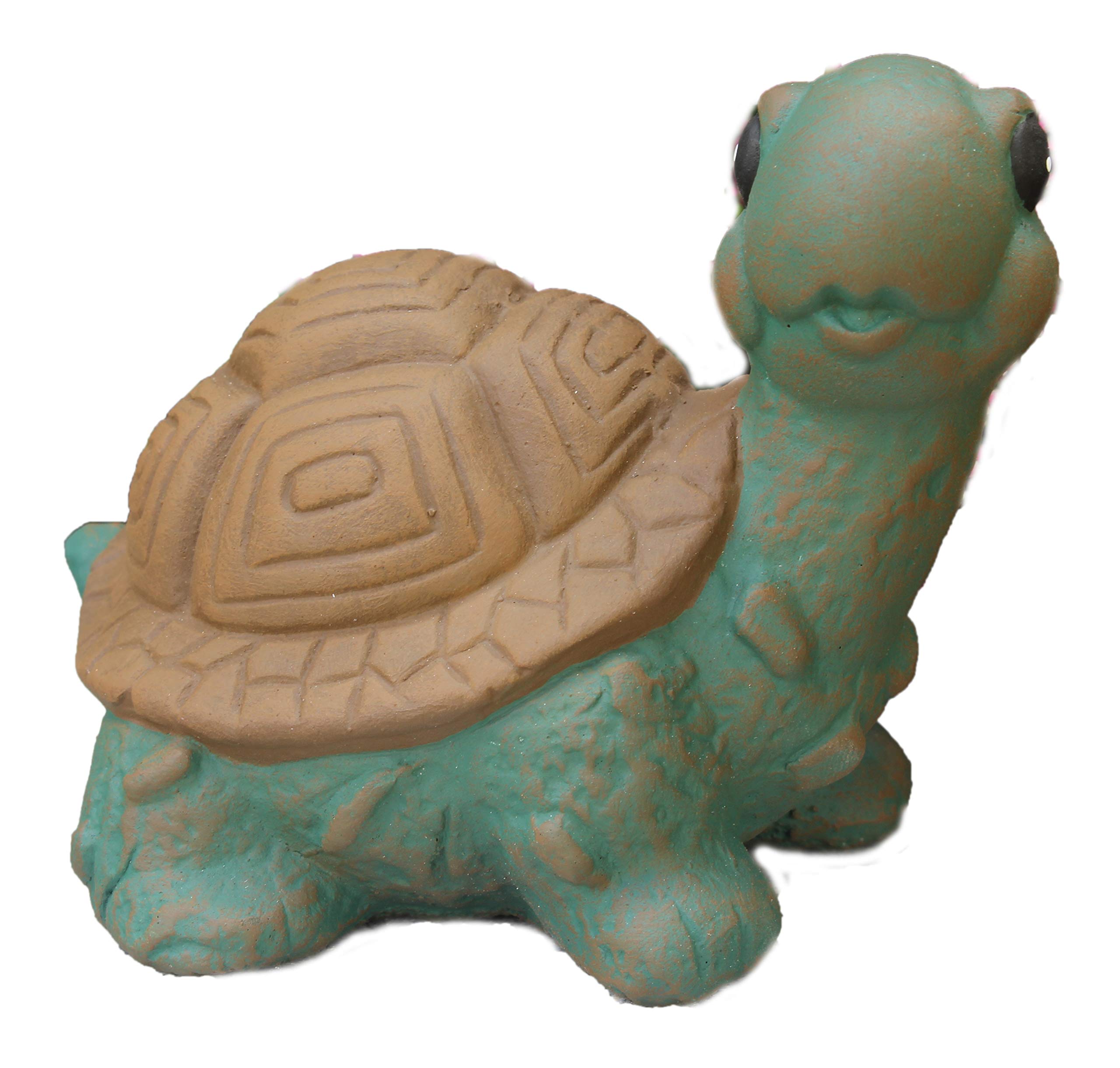 STEINFIGUREN SPICKER Schildkröten-Set – 3 Handbemalte Gartenfiguren Aus Steinguss