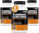 RENEW ACTIVES Turmeric Curcumin – Ultra Potentiel 95% Curcuminoides avec BioPerine Poivre noir pour absorption maximale – Soutient la santé, la mobilité, la digestion & Foie – Fabriqué au Canada – 120 Capsules