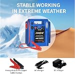 2000 Peak Amp Booster Pack Jump Starter, 12V Booster for Up to 8.0L Gas & 8.0L Diesel Engines, Jump Starter for Car Battery with LED Light, USB & DC Ports