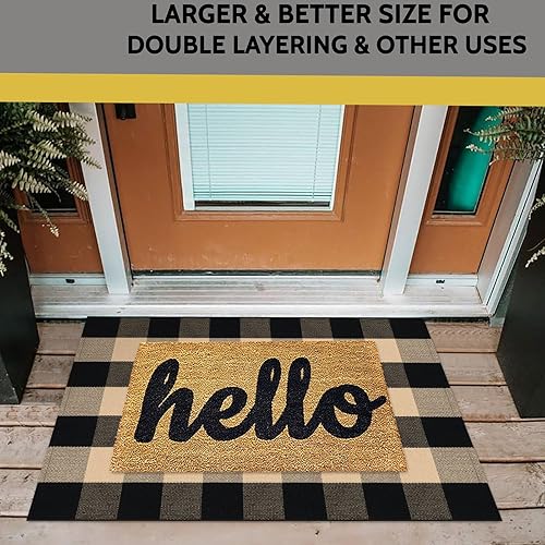 Vista 321 de KILOCOCO Alfombra de rayas beige de 2.3 x 3.6 pies para interiores y exteriores, alfombra tejida a mano de algodón lavable a rayas para puerta Rayas