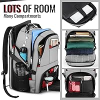 Vista 2 de YOREPEK Travel Backpack, Extra Large 50L Laptop Backpacks for Men Women, Water Resistant College Backpack Airline Approved Business Work Bag with