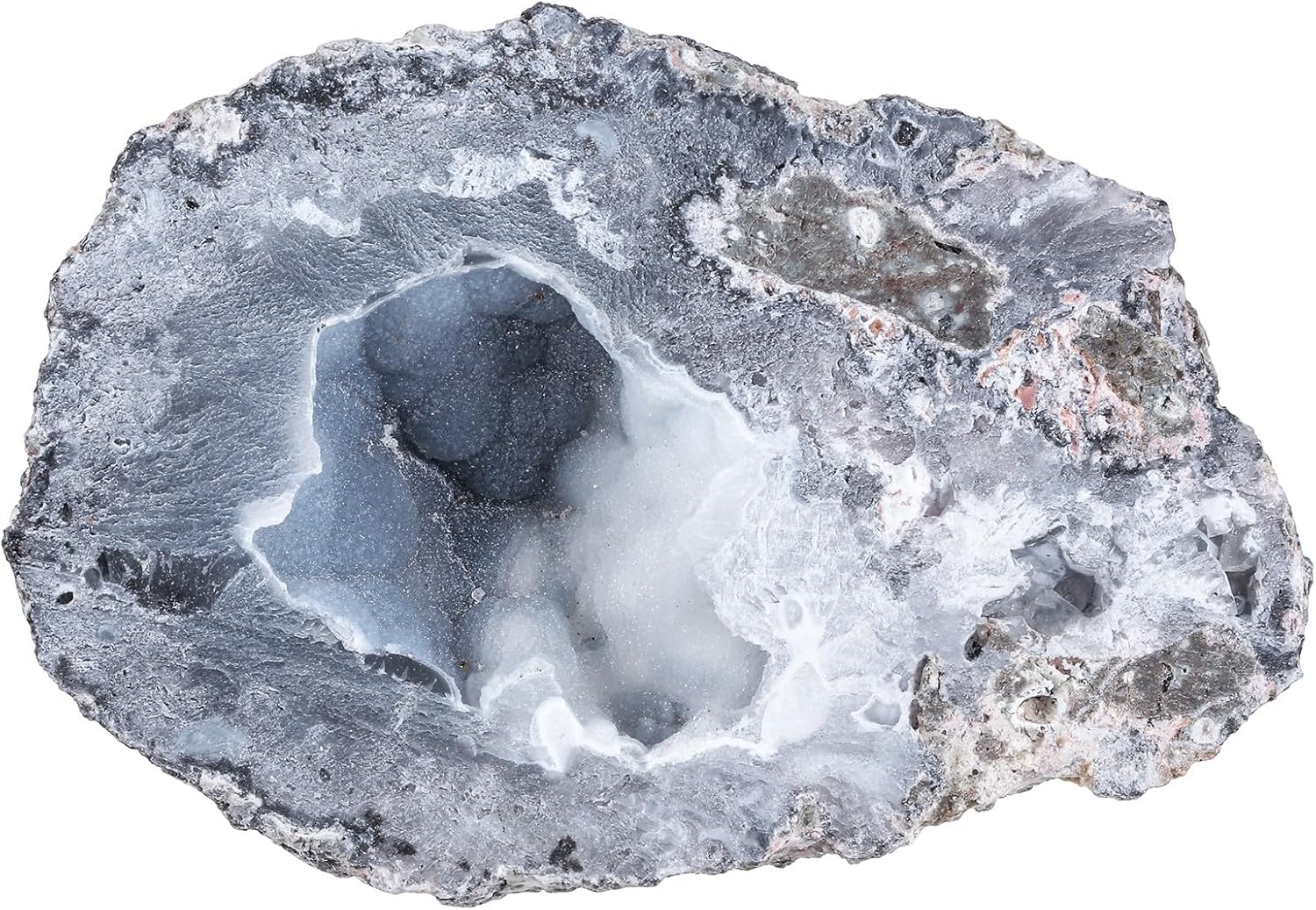 Sportmusies Natural Geode Agate Crystal Cluster Specimen Collection, Irregular Druzy Agate Stone Decoration for Home Office, 0.22-0.44 lb