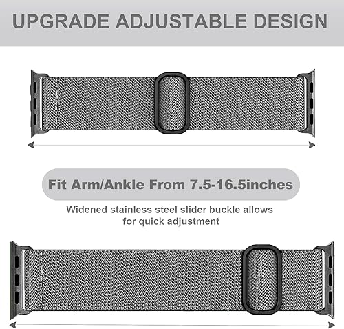 Miniatura 2 de Correa elástica para tobillobrazo compatible con Apple Watch de 1.99 pulgadas, 1.77 pulgadas, 1.73 pulgadas, 1.65 pulgadas, 1.61 pulgadas, 1.57