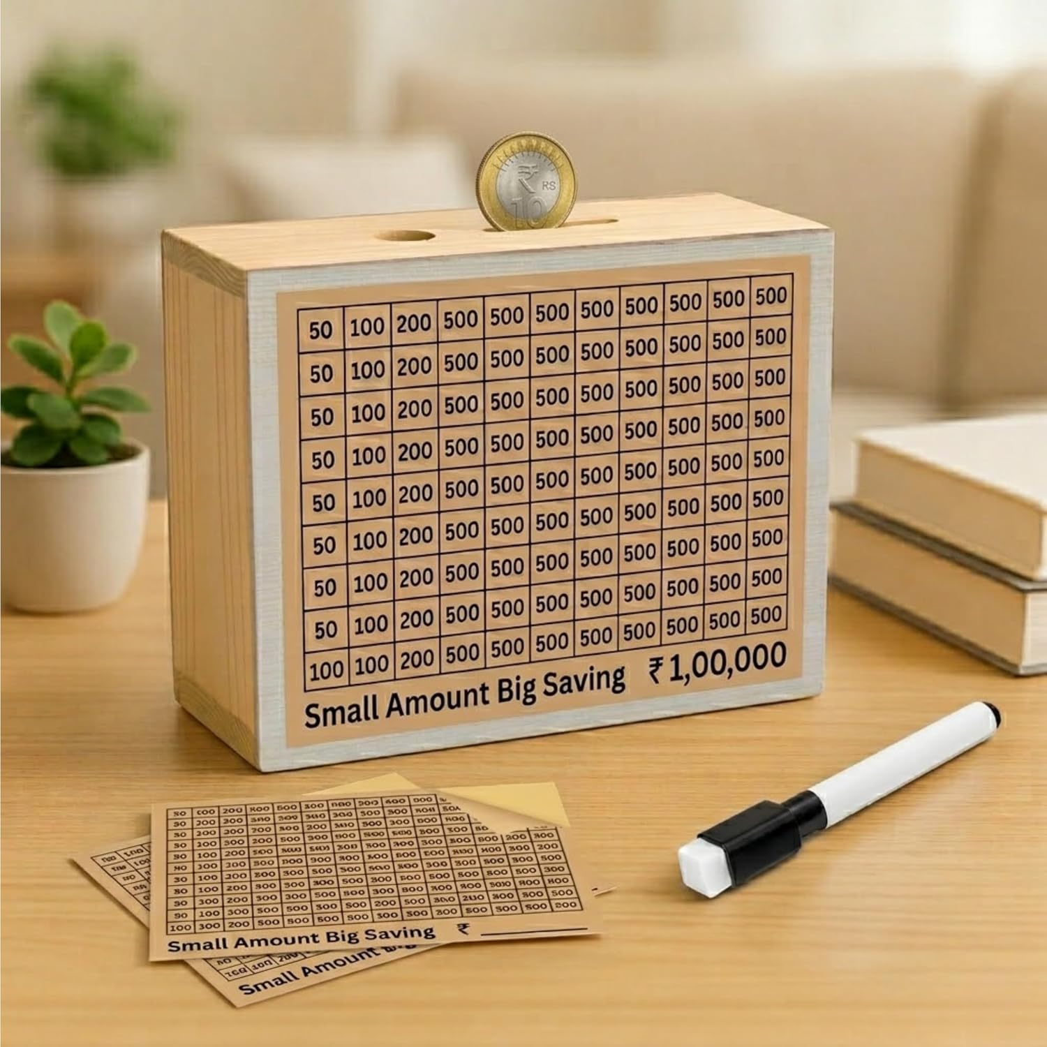 TWICE The Joy Unbreakable Wooden Money Saving Box 1 Lakh - Image 1