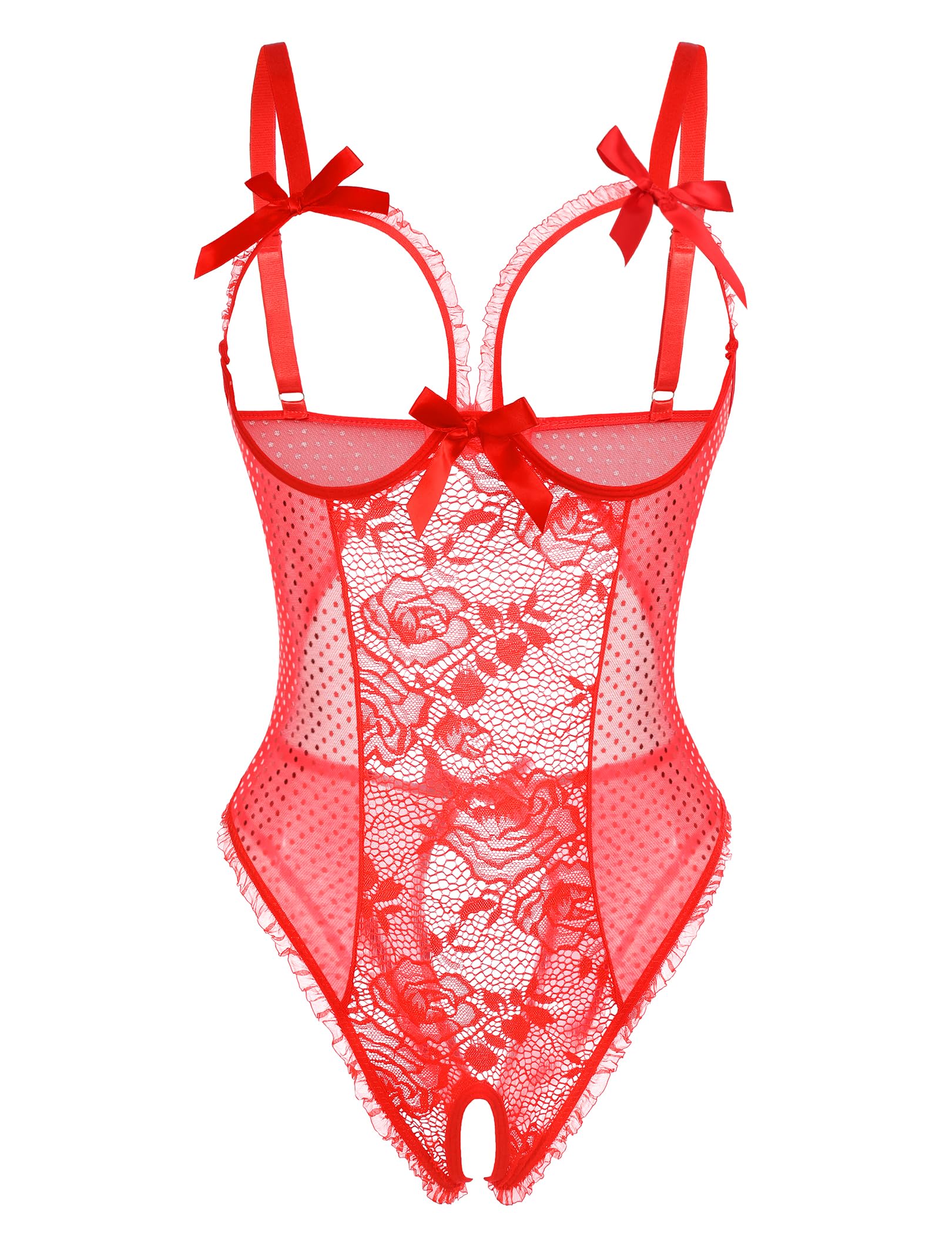 Avidlove Women One Piece Lingerie Sexy Lace Babydoll Mini Bodysuit