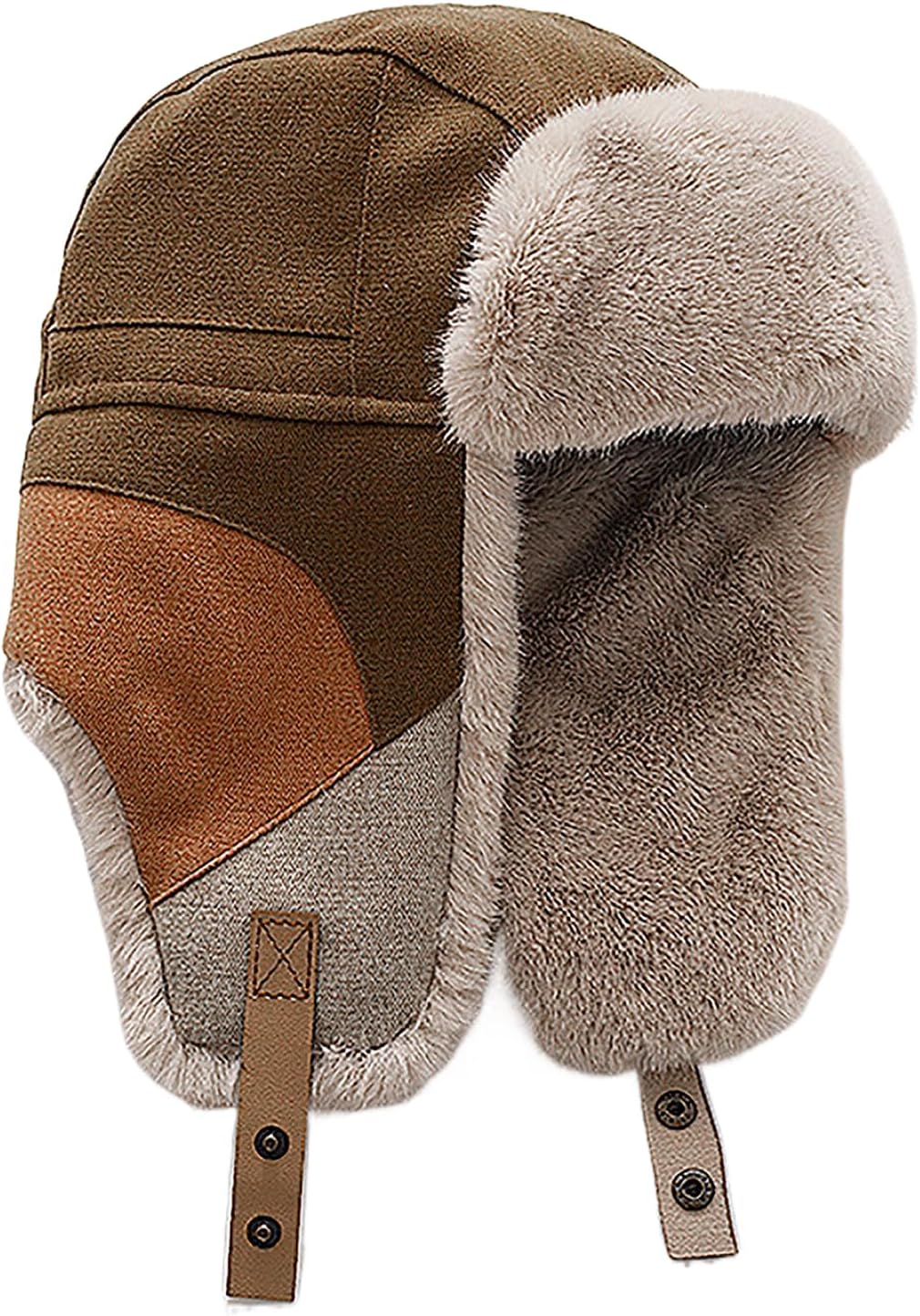 Winter Hunting Trapper Hat for Men Women Ushanka Ear Flap Eskimo Warm Faux Fur Hats Cycling Aviator Hat with Earflap Hats