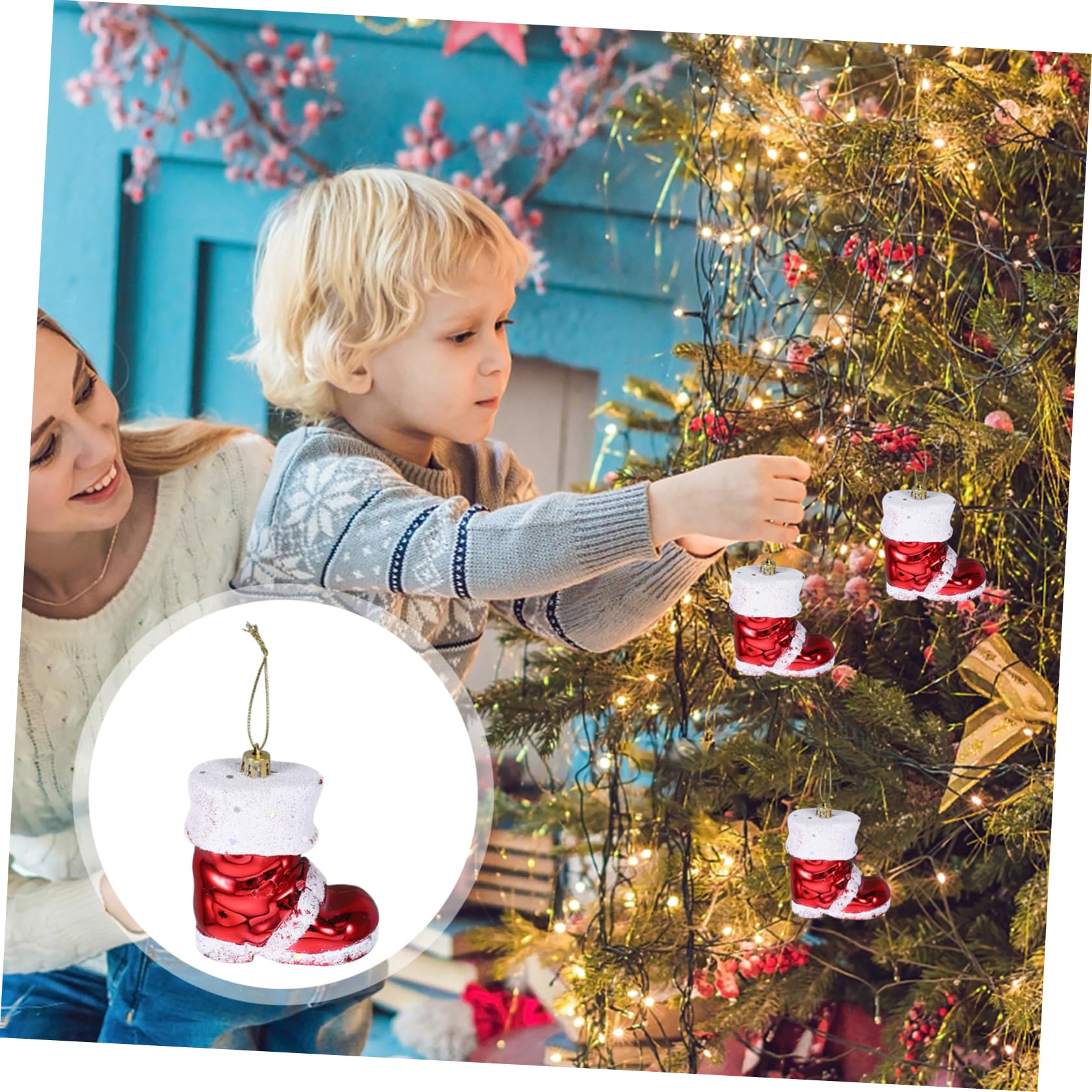 PRETYZOOM 15 STK Christbaumschmuck Hängende Glitzerkugeln als Ornamente Weihnachtsbaumspitze Weihnachtsschmuck Weihnachtsbaum Dekoartikel Party-Requisiten Weihnachtsbaum-Hängedekorationen