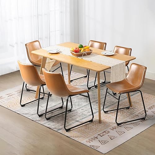 Miniatura 31 de Waleaf Juego de 2 taburetes de bar de 26 pulgadas, taburetes de bar de altura de mostrador con respaldo, taburetes modernos de piel sintética con