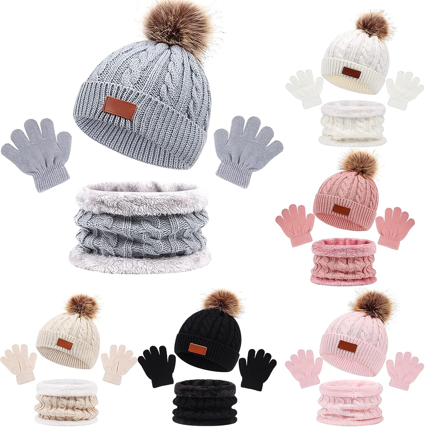 Janmercy 18 Pcs Baby Winter Hat Scarf Gloves Set Kids Winter Hats Knit Beanies Neck Warmer Gaiter Scarf Infant Hat and Mitten Set for Boys Girls Gift, 1-5 Year Janmercy 18 Pcs Baby Winter Hat Scarf Gloves Set Kids Winter Hats Knit Beanies Neck Warmer Gaiter Scarf Infant Hat and Mitten Set for Boys Girls Gift, 1-5 Year