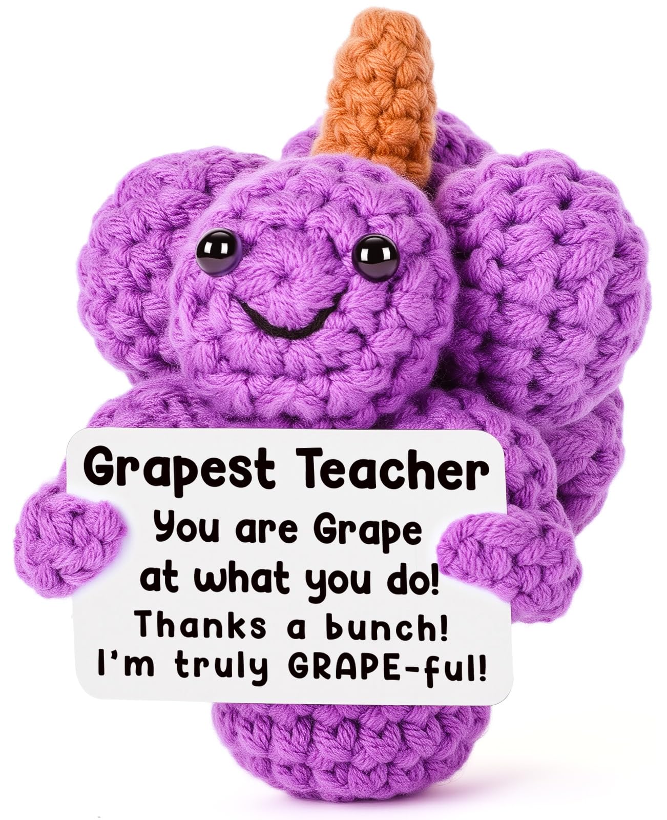 Teacher Appreciation Gift, Mini Crochet Grapes, Back to School Teacher Gifts, First Day of School Gift Idea for Daycare Teacher Mentor Principal or Birthday Present