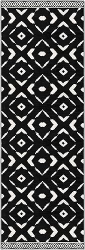 Miniatura 9 de KILOCOCO Alfombra de pasillo de 2 x 6, lavable, alfombra marroquí antideslizante, alfombra de pasillo de cocina, para dormitorio, cuarto de