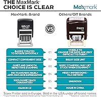 Vista 8 de MaxMark 2000 Dater Sello Autoentintado de Fecha - Negro