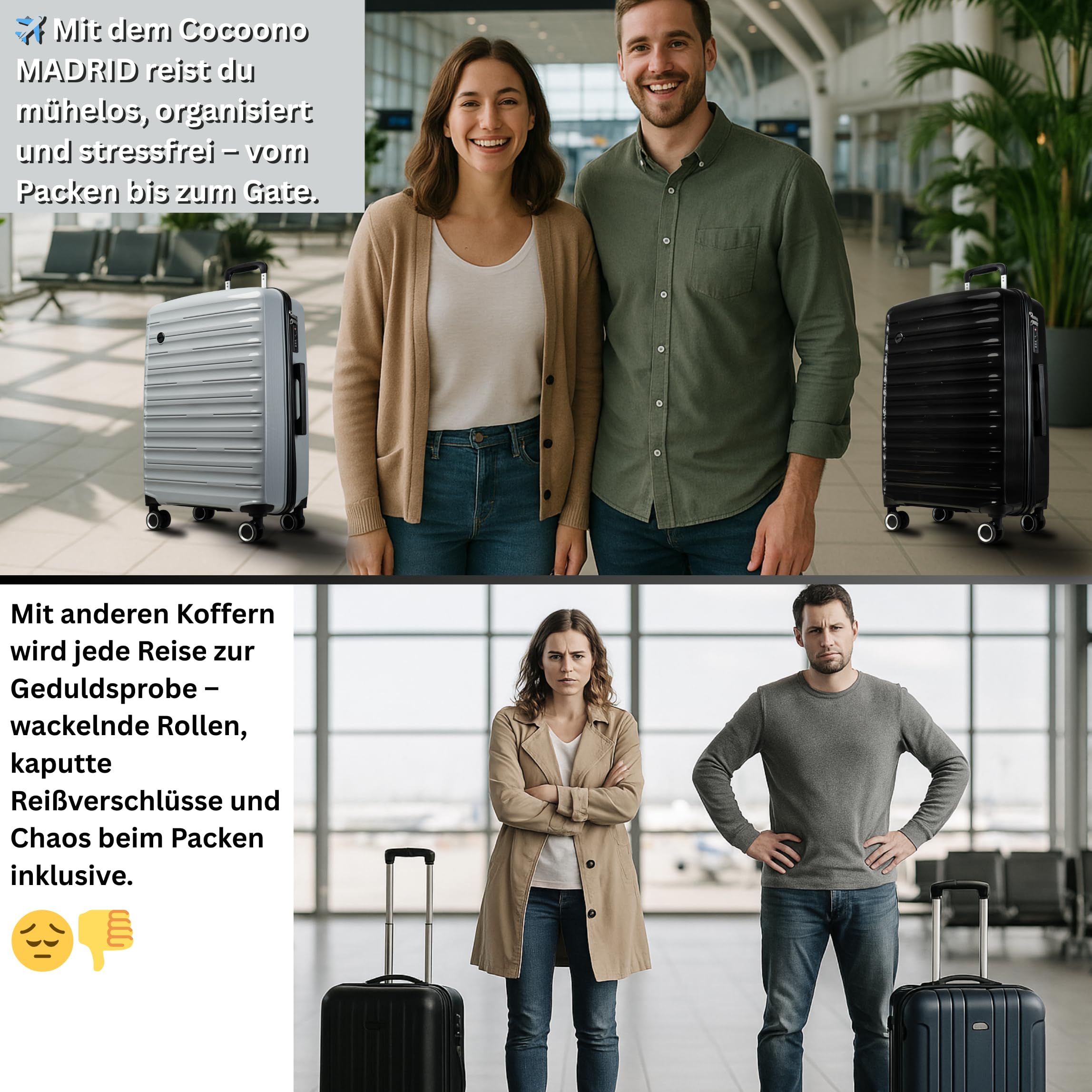 Cocoono walizka na bagaż podręczny, pasująca do Ryanair, z zamkiem TSA, mała walizka, walizka na bagaż podręczny, mała walizka, walizki i wózki, walizka z twardą otoczką, walizka na bagaż podręczny