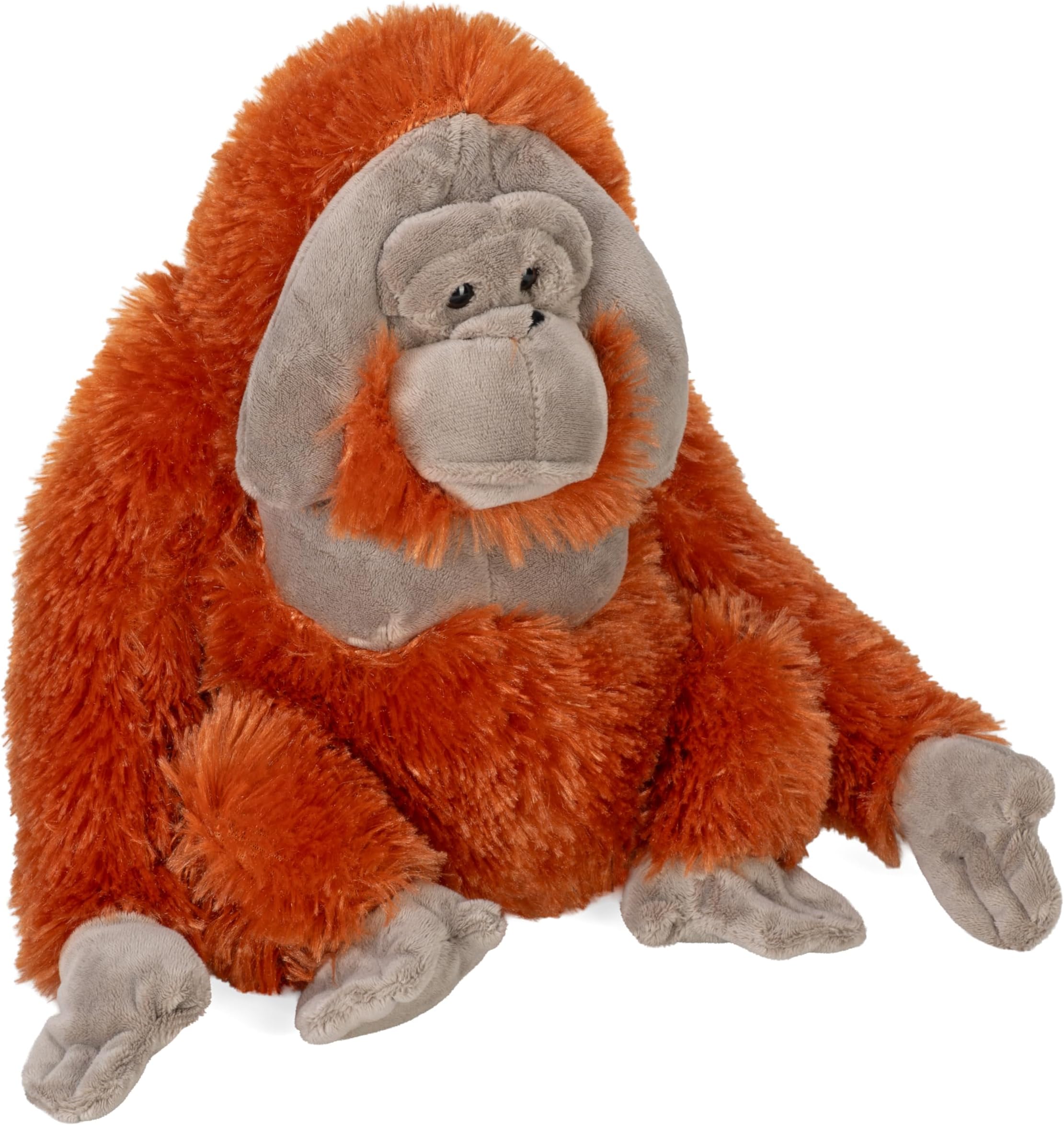 Wild Republic Male Orangutan Plush Soft Toy, Cuddlekins Cuddly Toys, Gifts for Kids 30 cm,Brown, Polyester