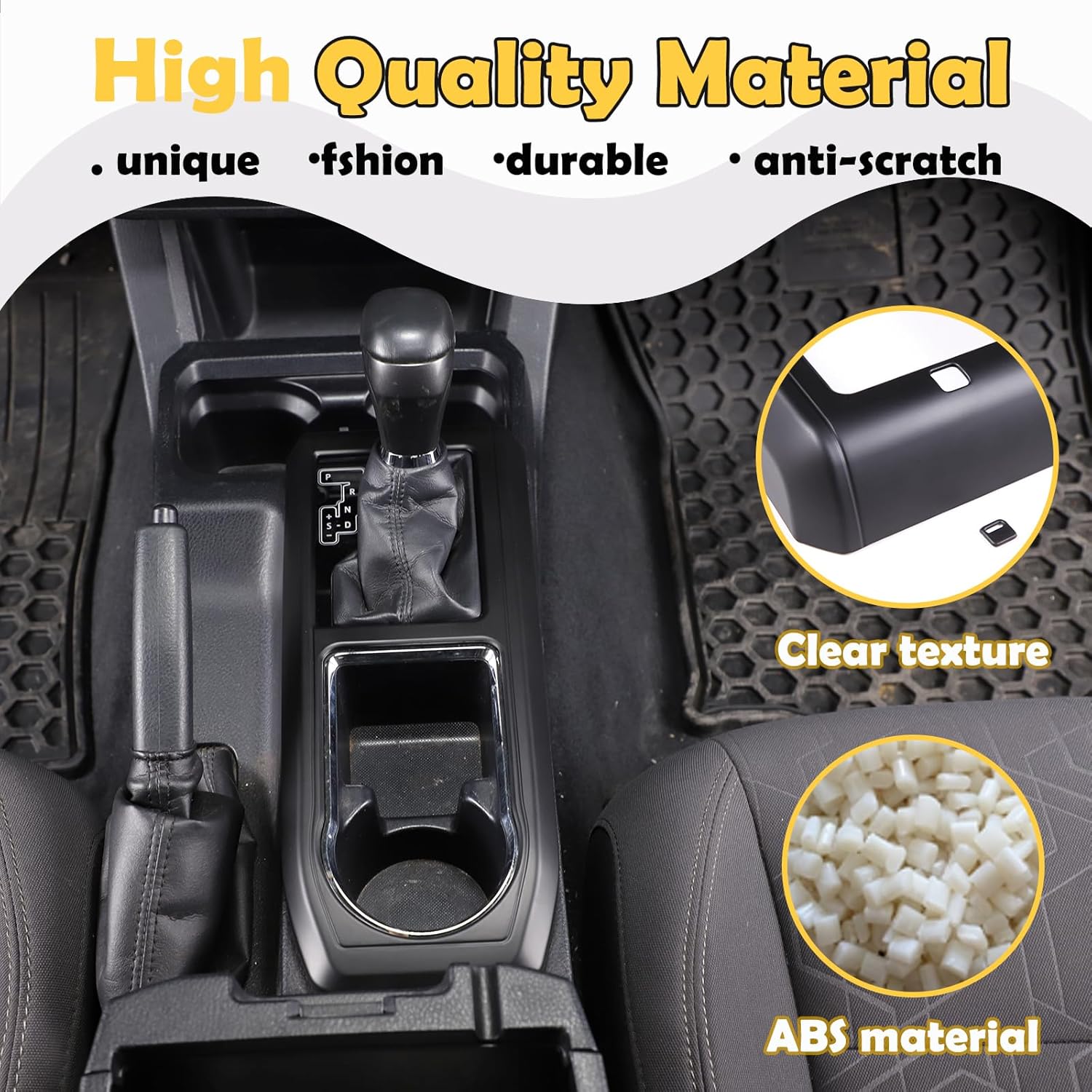 Gear Shift Panel Trim Cover Compatible with Toyota Tacoma 2016-2023, Center Console Gear Shift Panel Frame Protective Cover Trim Accessories(Gear-Matte Black)