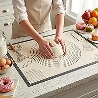 Quellance Extra Large 28x20 Inch Silicone Pastry Dough Rolling Mat - Non-Stick Reusable Baking Mat for Cookies, Bread, Pizza, Fondant