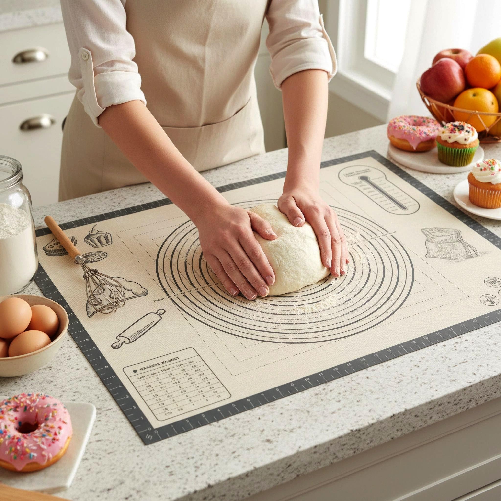 QUELLANCE Silicone Baking Pastry Dough Mat - bakeware | Mubboo