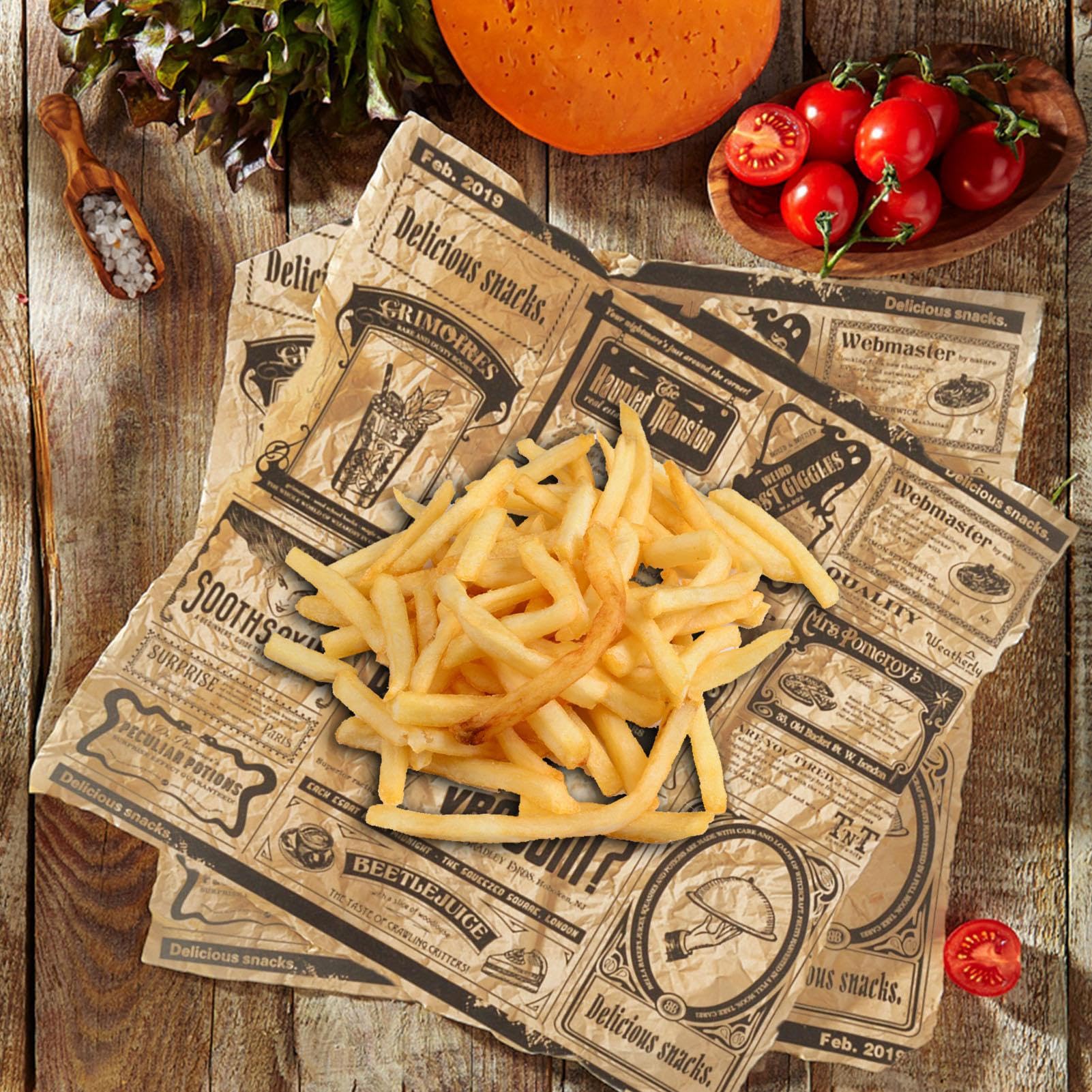 Arkusze papieru do pakowania ?ywno?ci - odporny t?uszcz papier do | pakowania kanapek, wielofunkcyjna wk?adka do ?ywno?ci, ?atwa w czyszczeniu, wygodna konstrukcja, kwadratowy krój, akcesoria d