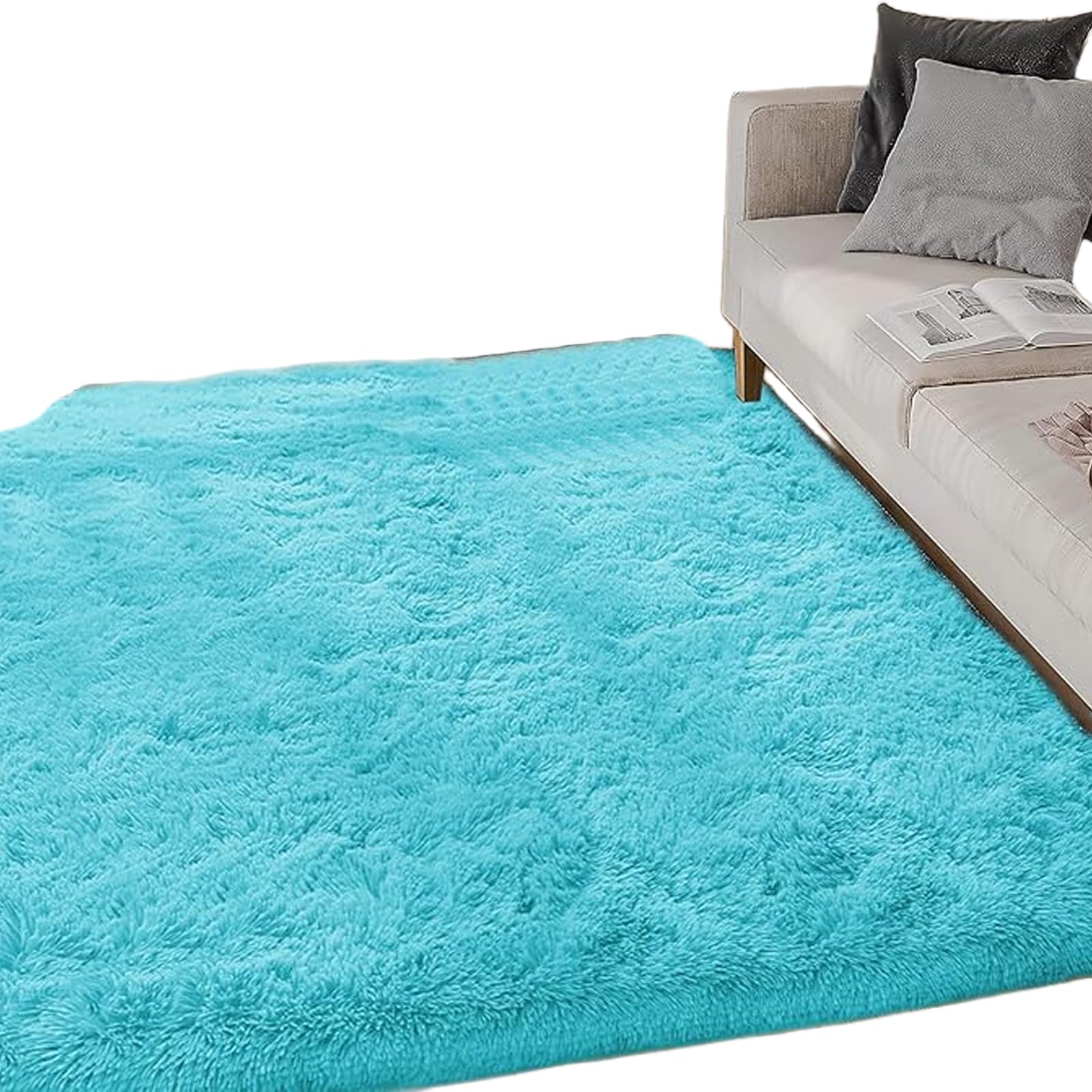 our fave Soft Fluffys Fuzzys heart-Shape Area Rugs, Antiskid Luxury Plushes Faux Fluffys Carpets for Children Playroom Living Roo