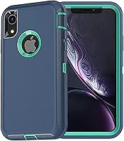 Vista 9 de Funda para iPhone XR, 3 capas de protección de cuerpo completo, a prueba de golpes, a prueba de caídas, resistente con clip para cinturón, soporte