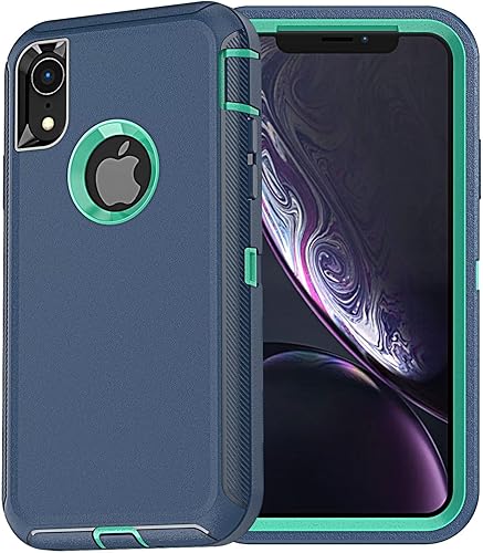 YmhxcY Funda para iPhone XR, a prueba de golpes, a prueba de caídas, a prueba de polvo, 3 capas, duradera, resistente, protección para Apple iPhone
