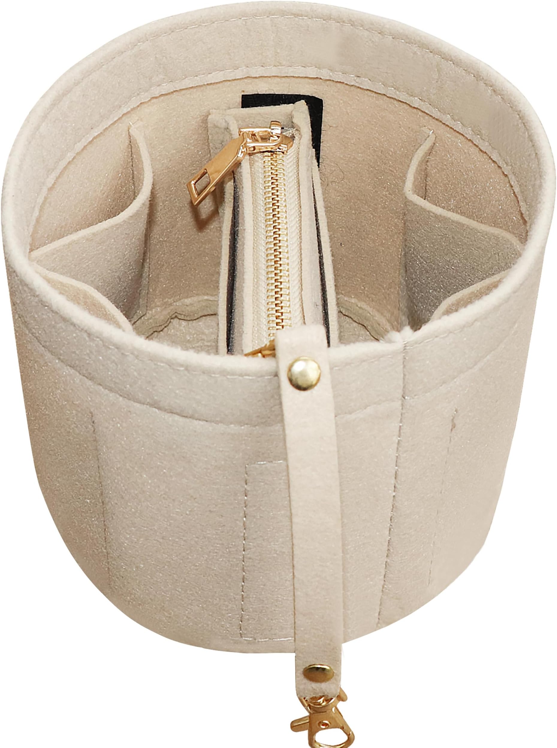 SoyizomCannes Bag Insert Felt Handbag Organiser Inserts Bag in Bag Organizer with Detachable Bag and Key Chains Fits for Cannes Tote Insert Purse Organsies,5 Colors