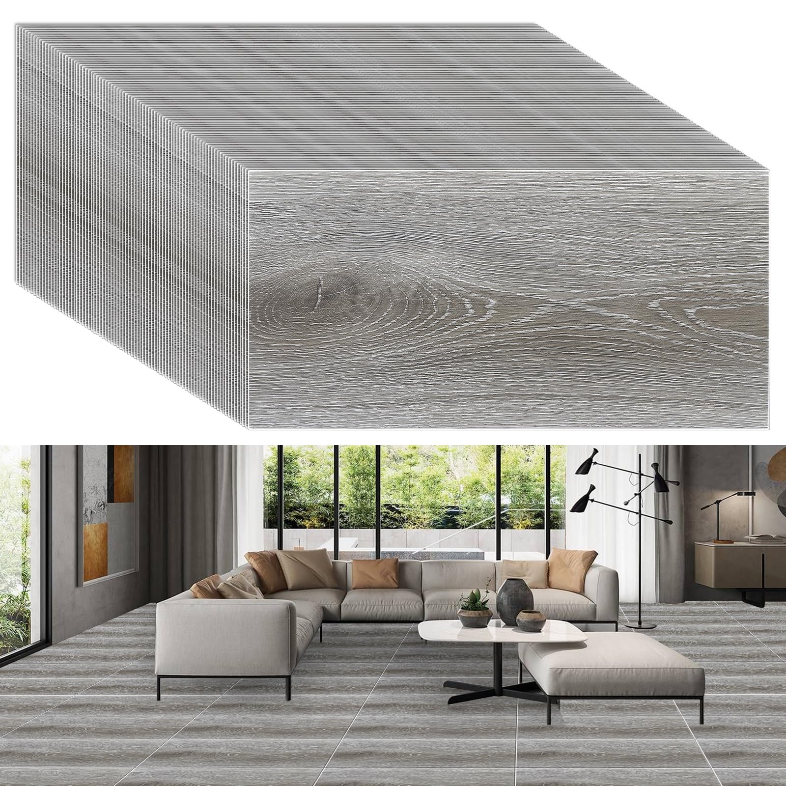 Planches de sol autocollantes pour salon et bureau : créez une ambiance grain de bois
