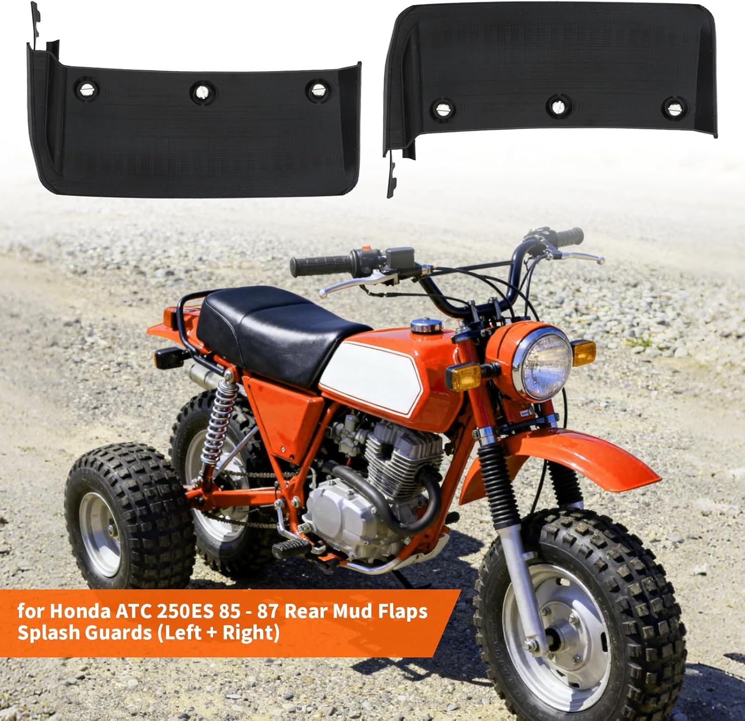 Rear Mud Flaps Splash Guards for Honda ATC 250ES 85-87 (Left + Right)