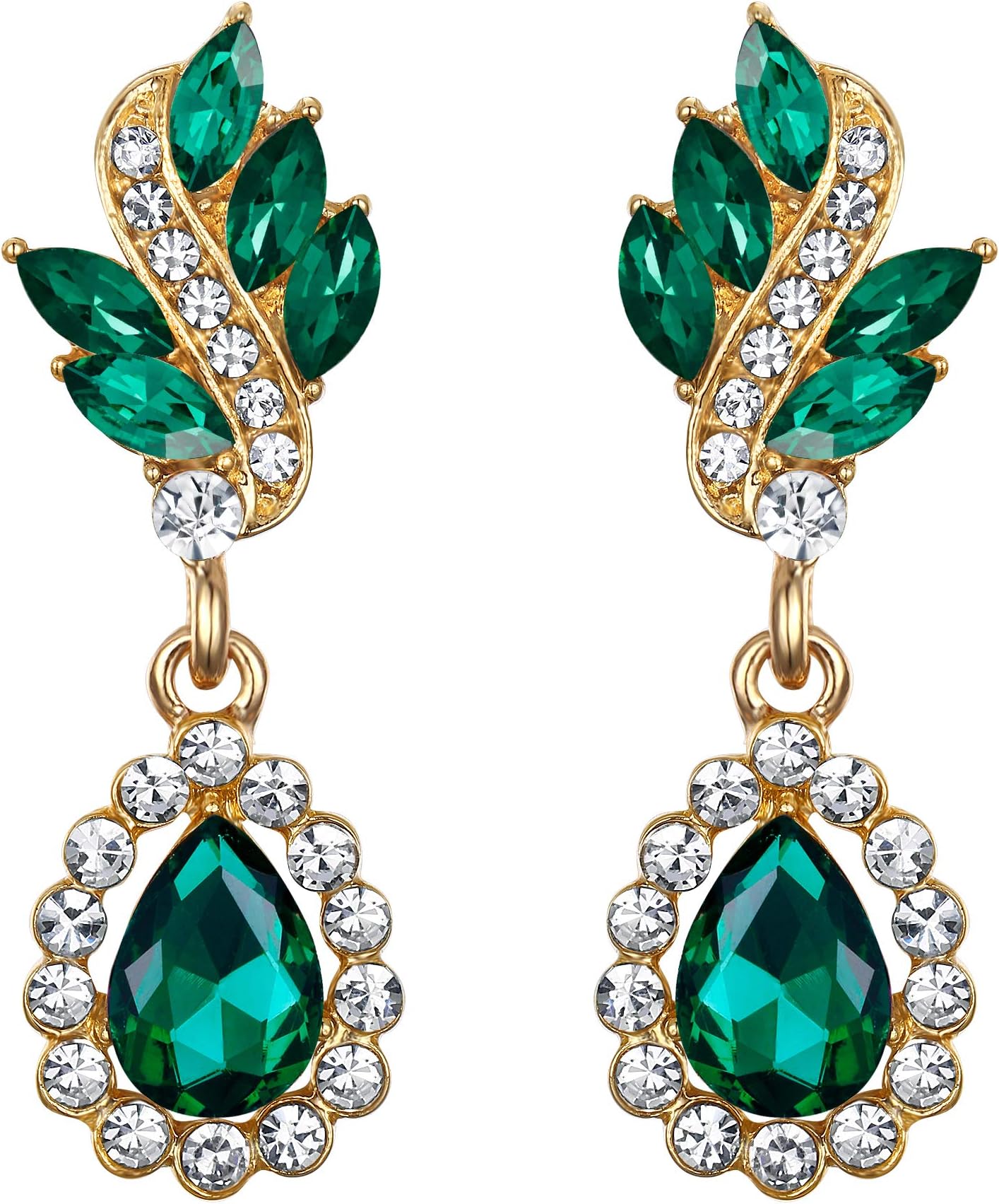 Green Dangle Earrings