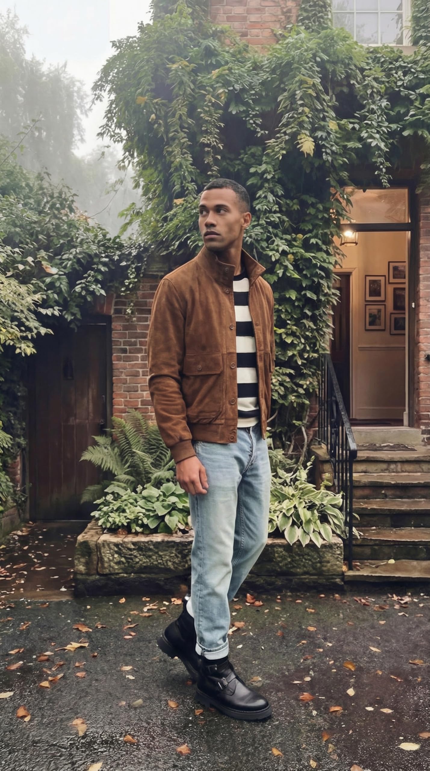 BARONE giacca pelle uomo camoscio - giubbotto in camoscio uomo Made in Italy ALDOS