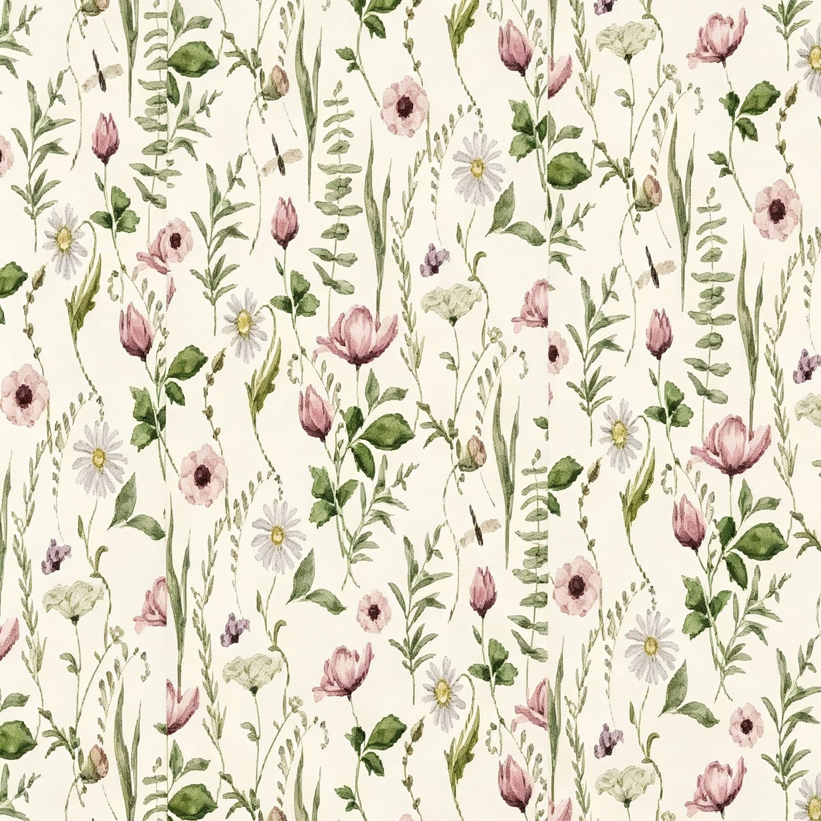 Zynqra L ﻿Vintage Flora Pee And Stick Wallpaper,Removable Viny,Bathroom Cabinets(,L300cm/118.1In*W44cm/17.3In)