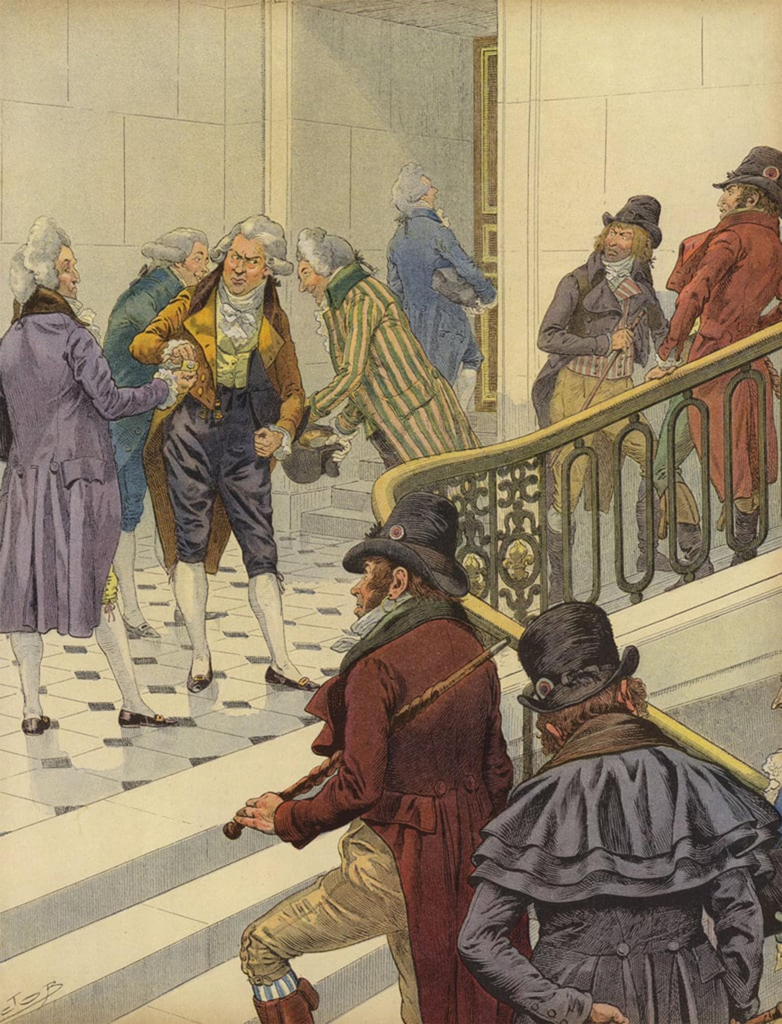 ARTXLXXBN Famous Prints Artwork Pictures Poster Painting Art French Emigrants Are Welcomed Back to France At the Tuileries in Paris by Jacques Marie Gaston Onfray De Breville for Home Decor 60x90cm