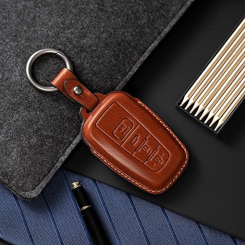 Miniatura 10 de Compatible con llavero Toyota Funda de cuero para llavero Toyota Protector Avalon Camry TRD Corolla Highlander Prius Prime RAV4 Prime CHR Accesorios