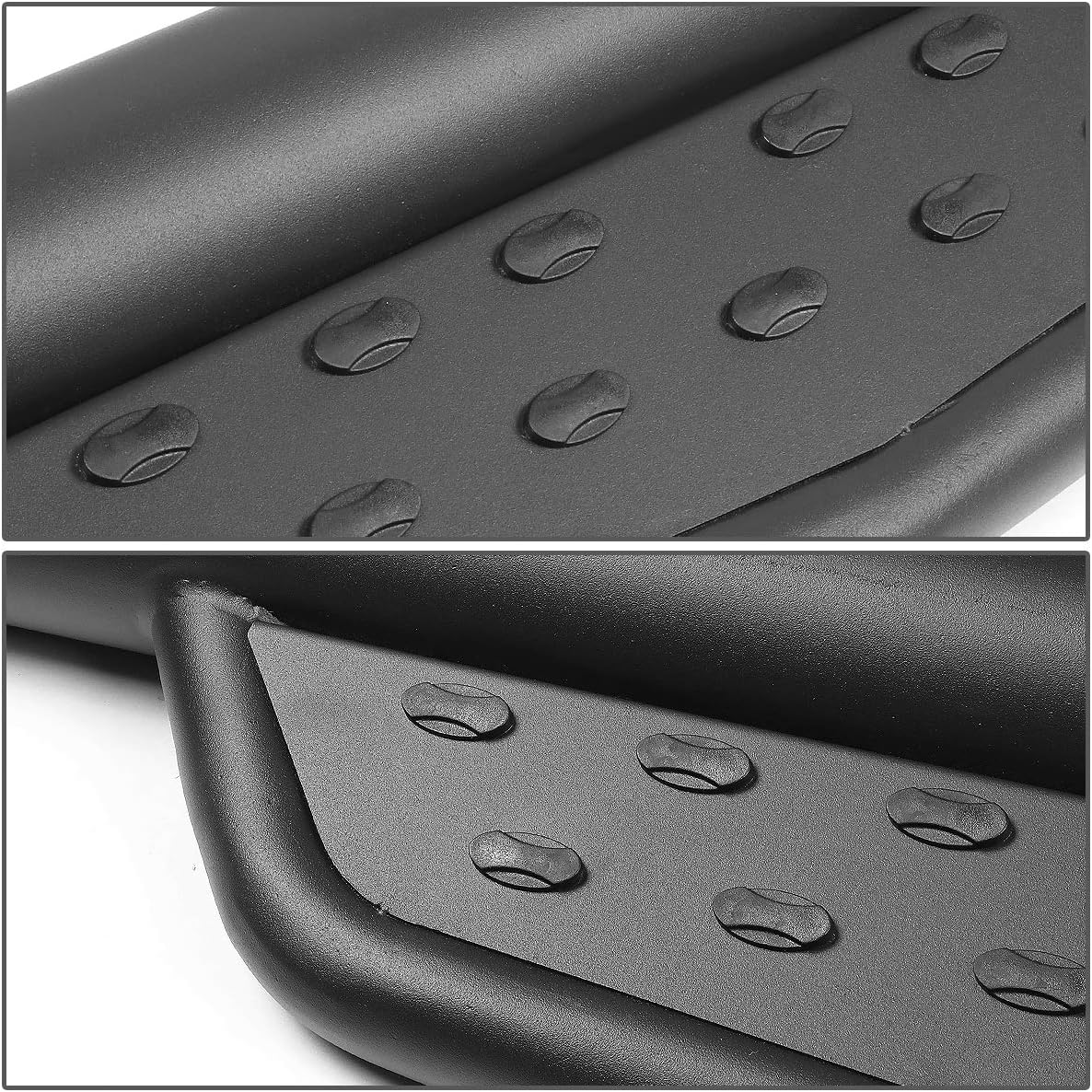 Auto Dynasty 3 Inches Side Step Nerf Bar Running Board Compatible with Ford F150 F250 F350 Super Crew Cab 15-22, Aluminum, Black Powdercoated