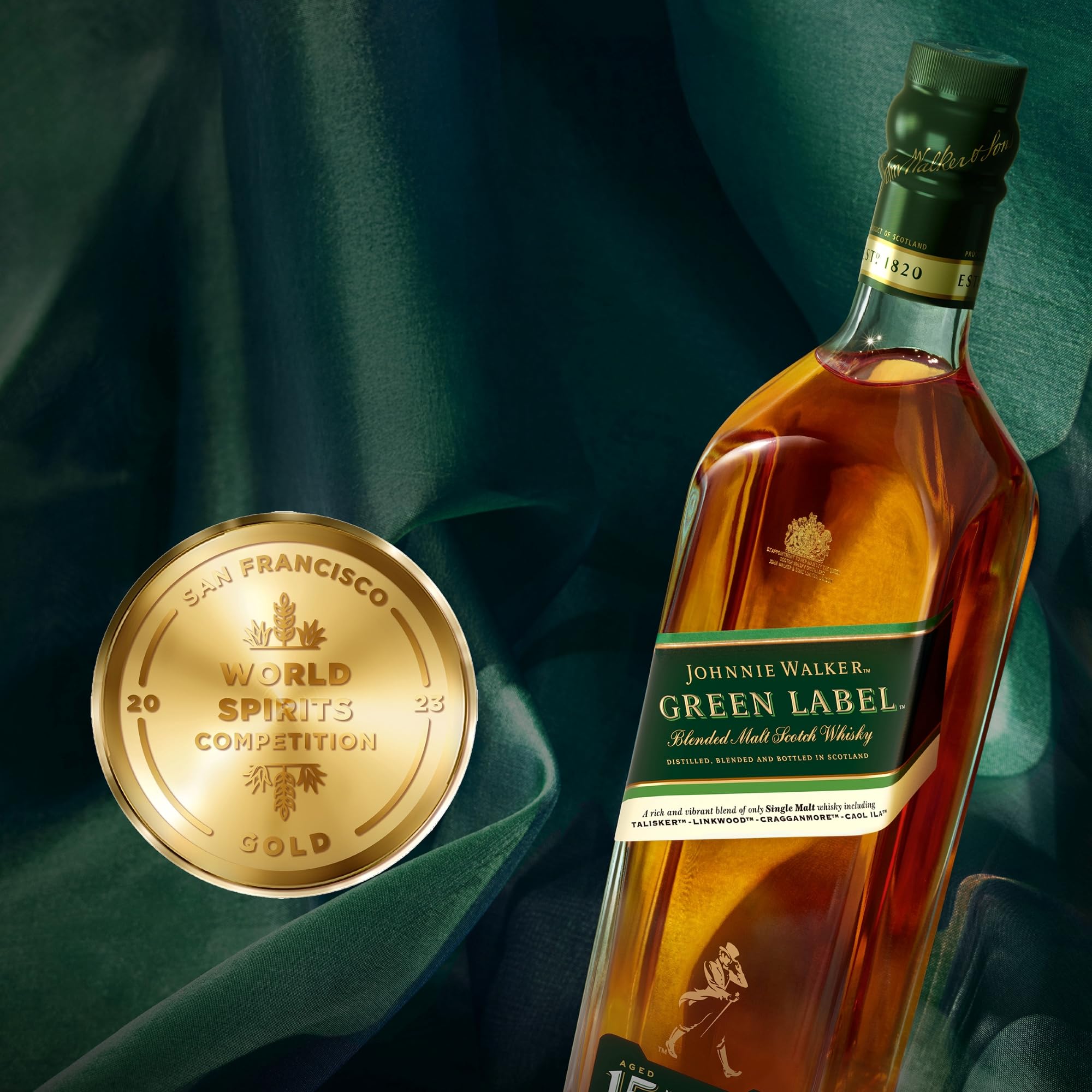 Johnnie Walker Green Label Whisky Escocés Blended 700 ml
